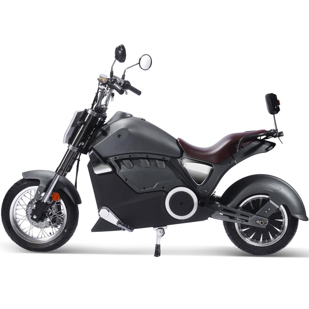 MotoTec - Typhoon 72v 30ah 3000w Lithium Electric Scooter Gray