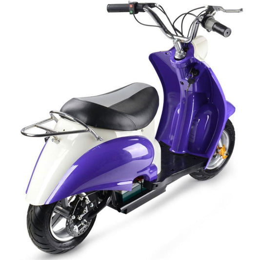 MotoTec - 24v Electric Moped Purple
