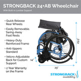 STRONGBACK Comfort : 24+AB Wheelchair