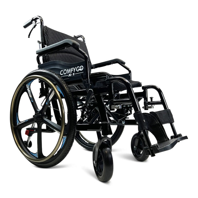 COMFYGO | X-1 ComfyGO Manual Lightweight Wheelchair (17.5″ Wide Seat) - Special Edition