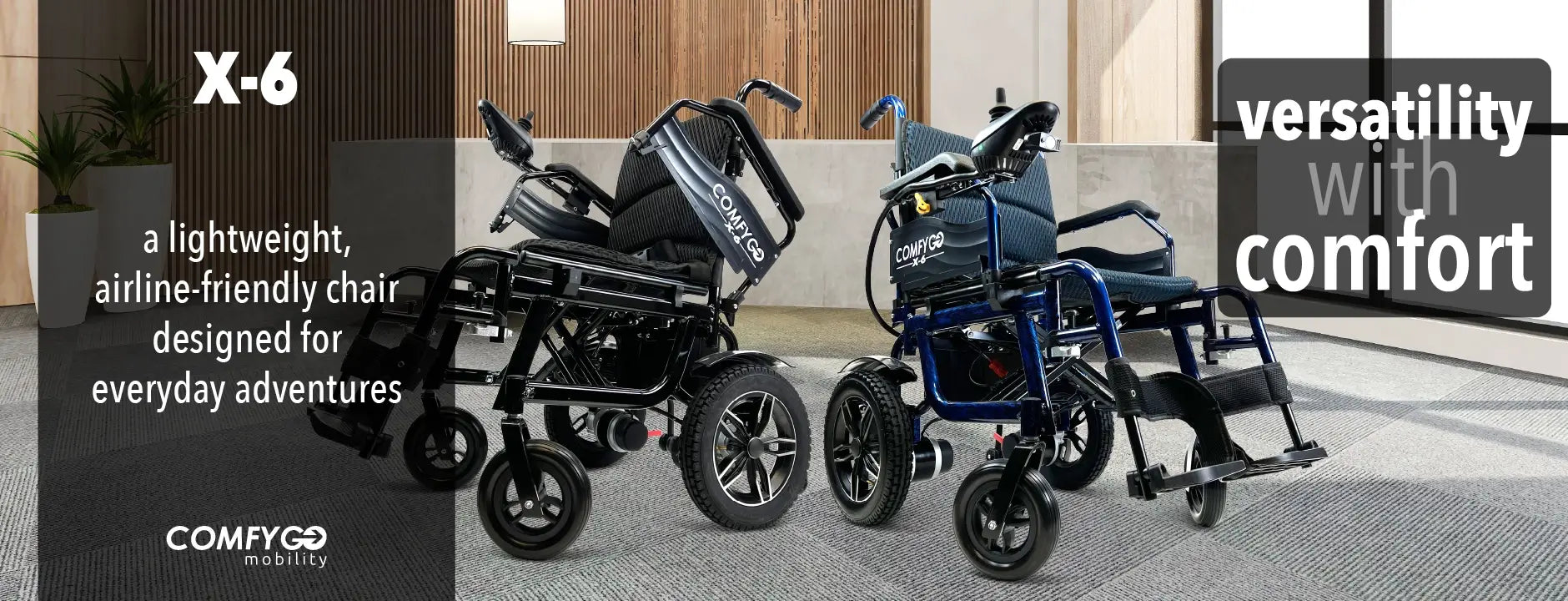 COMFYGO | X-6 Lightweight Electric Wheelchair | Range: Up To 10 Mile | X-6