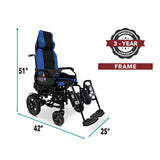 COMFYGO | X-9 Remote Controlled Electric Wheelchair, Automatic Reclining Backrest & Lifting Leg Rests | Range: Up To 17 Mile | X-9 Max