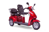 eWheels - 3 Wheels - Recreational Mobility Scooter - 600lbs Weight Capacity - EW-66 Red
