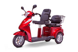 eWheels - 3 Wheels - Recreational Mobility Scooter - 600lbs Weight Capacity - EW-66 Red