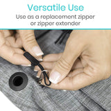 Vive Health - Easy Grip Zipper Pull, Works with Existing Zipper, Black, Pack of 10