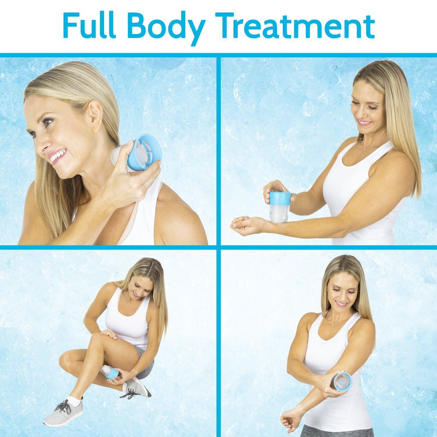 Vive Health - Ice Cup, Refillable 2-Piece with Spikes, 2 Pack - Supports up to 400 lbs