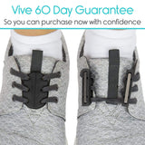 Vive Health - Magnetic Shoe Closures, Any Tie Shoe, Two Sets w/Anchor Clips, Black - Weight Capacity 300lbs