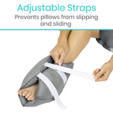 Vive Health - Heel Pillows, Dual Straps, Fiber Filling, Universal Size, 1 Pair