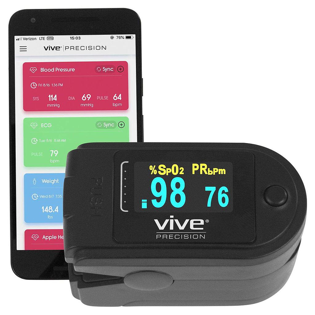 Vive Health - Multifunctional Pulse Oximeter Compatible with Smart Devices