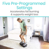 Vive Health - 20” x 12" Vibration Platform with Adjustable Speed, 5 Modes, Resistance Bands, Remote Control - Supports up to 400 lbs