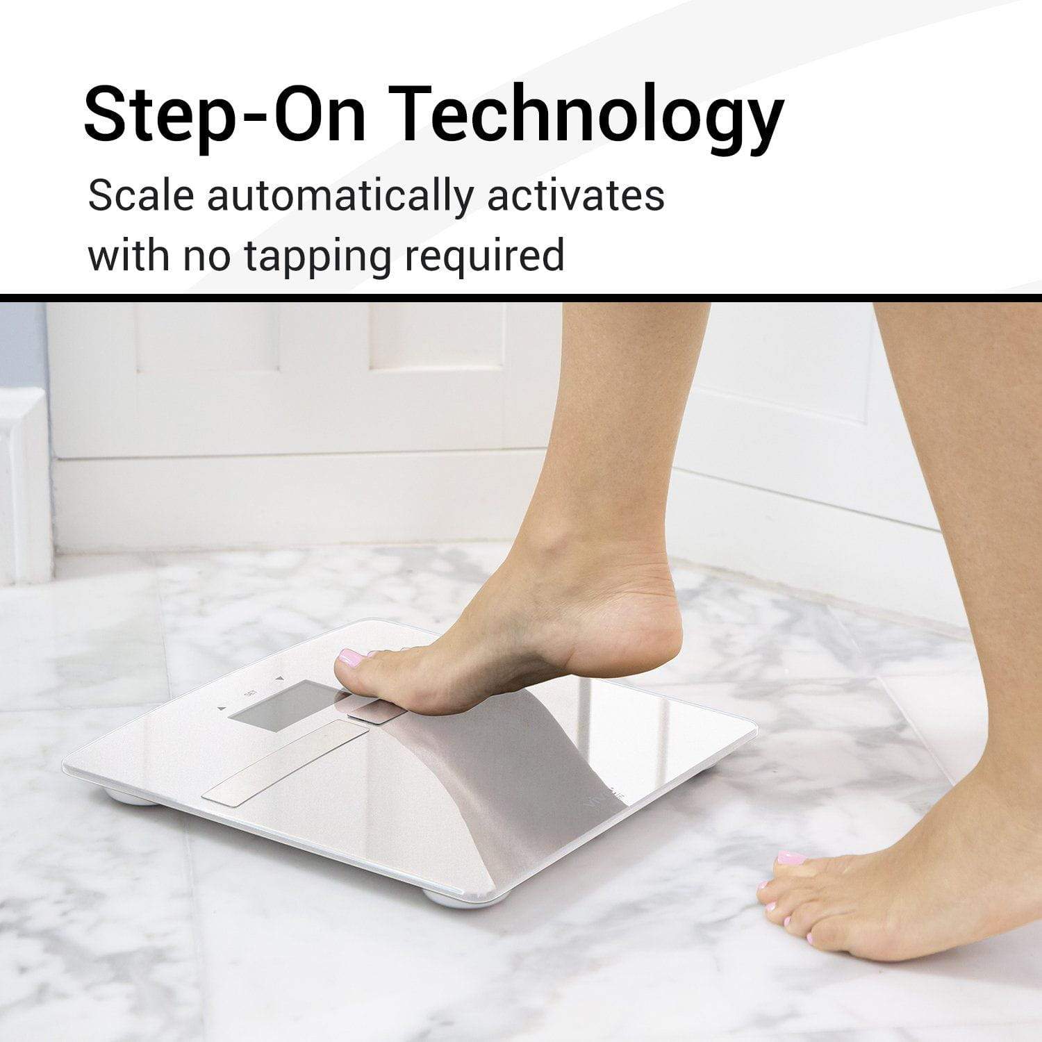 Vive Health -  Smart Body Fat Tempered Glass Scale with Smart App