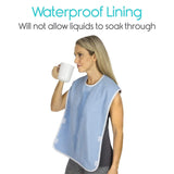 Vive Health - 6-pack, Adult Bibs, 30” x 18", Waterproof Lining, Machine Washable