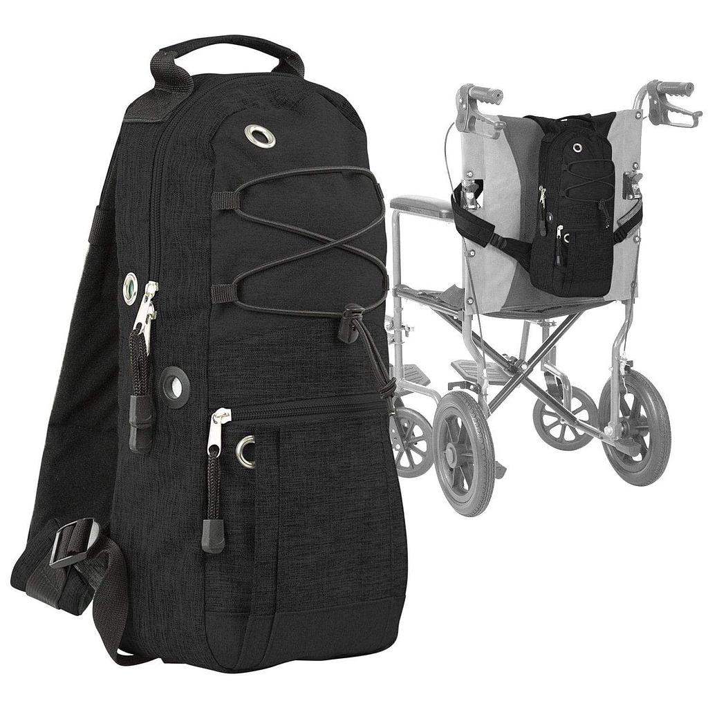 Vive Health - Oxygen Tank Bag, M2 to C Cylinders, 6 Hose Outlets, Black Backpack