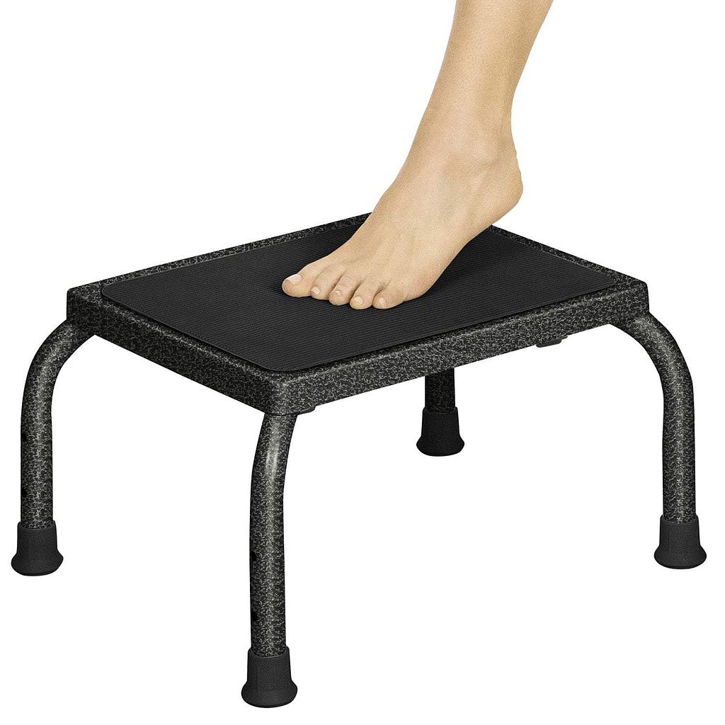 Vive Health -  9” Steel Step Stool, Supports up to 300 lbs, Black