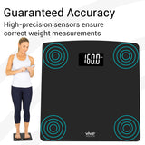 Vive Health -  Smart Digital Tempered Glass Scale with LED display and Smart App