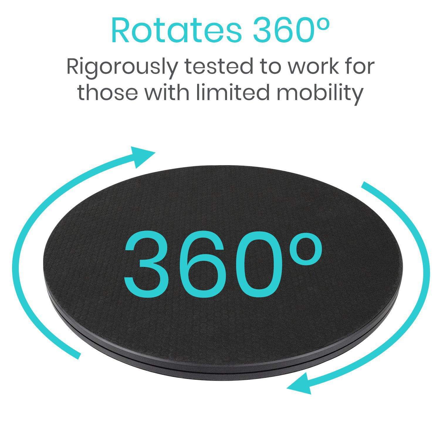 Vive Health - Nonslip Platform Transfer Disc with Steel Bearings, 360° Rotation, 350 lbs Capacity