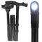 Vive Health - LED Folding Cane, Adjustable Height 33"-38", Quad Base, Clip and Travel Bag, Black