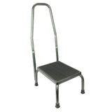 Vive Health - 9” Steel Step Stool with Handrail, Wide Nonslip Base, Supports up to 300 lbs, Black