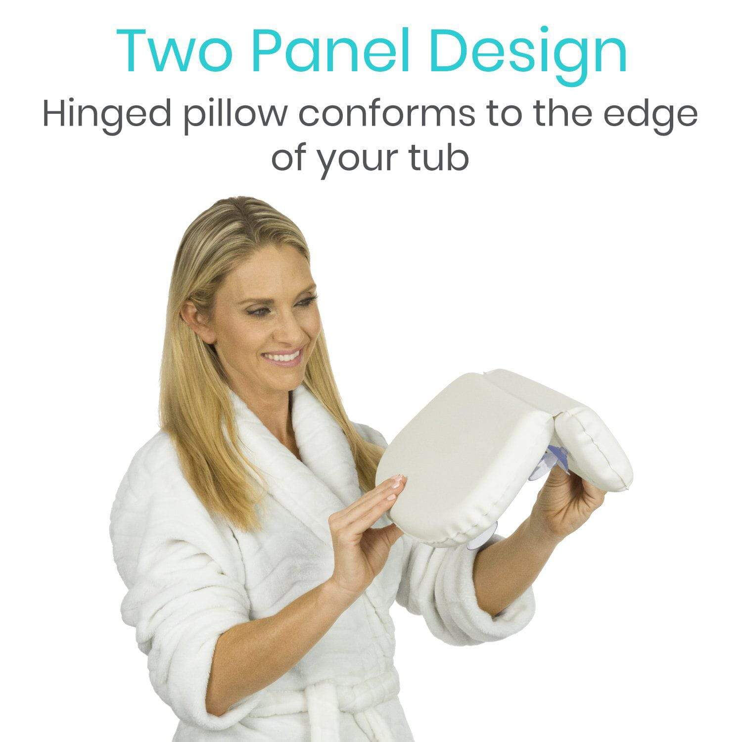 Vive Health - 2" Two Panel Spa Pillow with Suction Cup Base