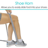 Vive Health - Sock Assist, 2-Piece 23" Shoe Horn, Sock Remover Tab