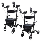Vive Health - Folding Aluminum Frame 2 Upright Walkers, Adjustable up to 46”, 300 lbs Capacity