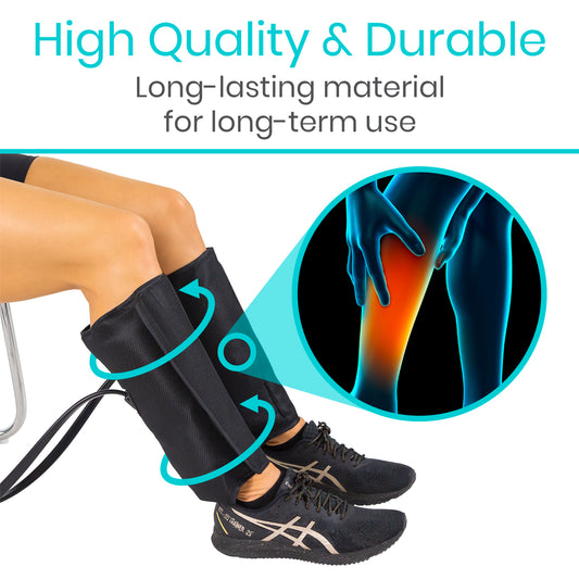 Vive Health - Calf Compression Massager, 3 Modes, Heat, 21" Circumference, 2 Extenders