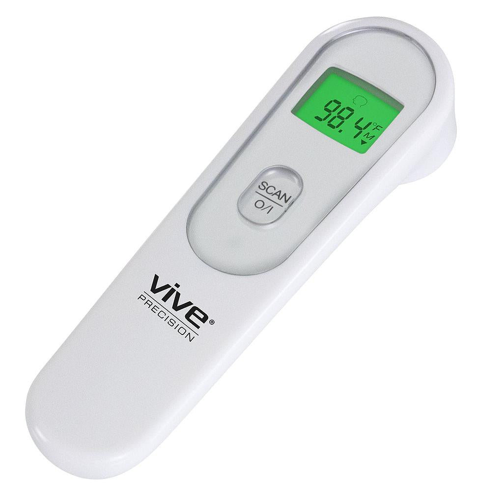 Vive Health - Non Contact Infrared Thermometer with Backlit Screen and Temp Memory