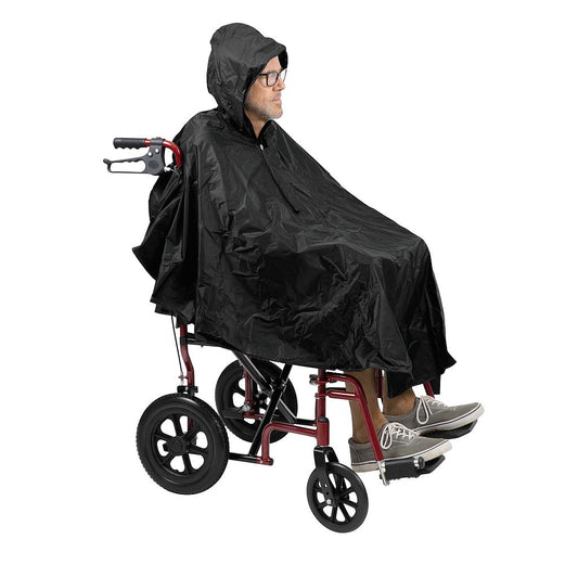 Vive Health - Wheelchair Poncho, Waterproof Nylon, Complete Coverage