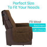 Vive Health - Full Chair Incontinence Cover, Waterproof 26" Seat, Armrest Flap with Pockets