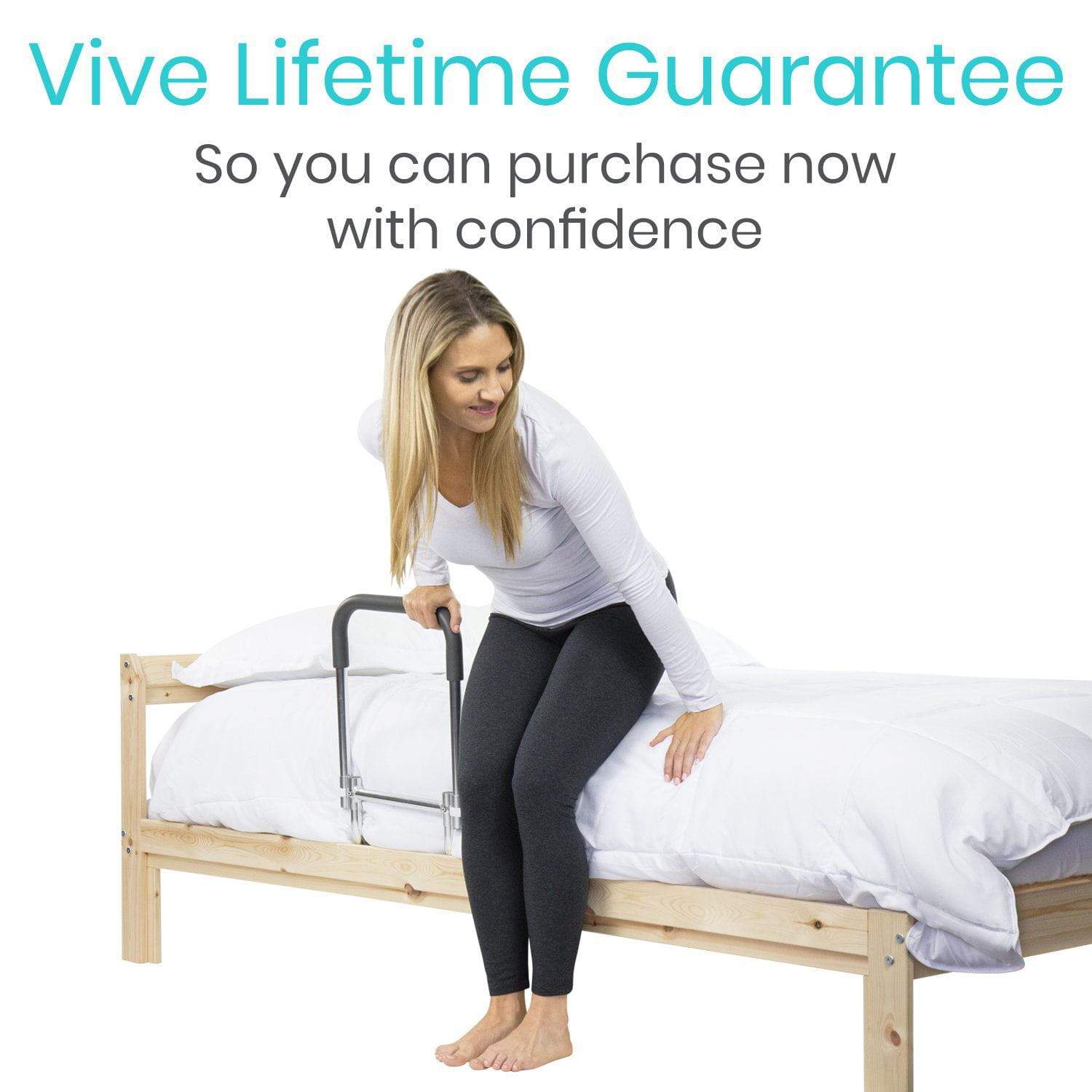 Vive Health - Compact Bed Rail with Dropdown Feature, Anchor Strap, Fits Any Bed