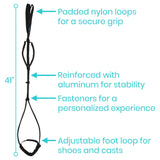 Vive Health - Proflex Strap, Reinforced, 4 Handles, Adjustable Foot Loop