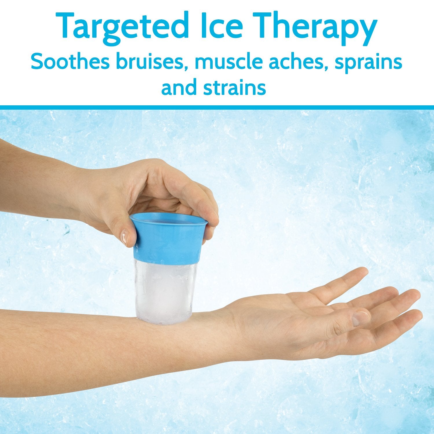 Vive Health - Ice Cup, Refillable 2-Piece with Spikes, 2 Pack - Supports up to 400 lbs