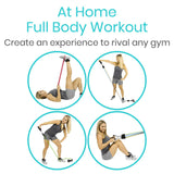 Vive Health - 11 PC Tube Resistance Bands with Metal Clips, Handles/Loops, Door Anchor