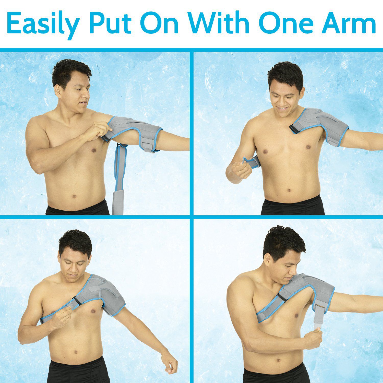 Vive Health - Shoulder Ice Wrap, Hot/Cold, Neoprene with Chest, Arm Compression Strap