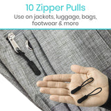 Vive Health - Easy Grip Zipper Pull, Works with Existing Zipper, Black, Pack of 10