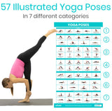 Vive Health - Flexibility Poster Pack: Yoga, Stretching, Resistance Bands, Full-Color, Laminated