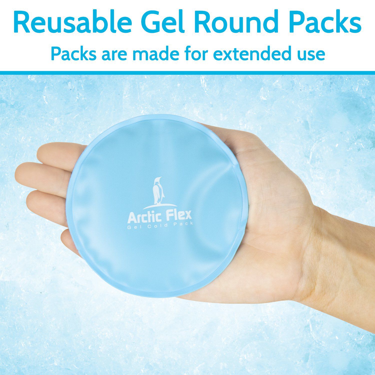 Vive Health - Round Hot/Cold Ice Packs, 4" Nontoxic Gel, Soft Cover