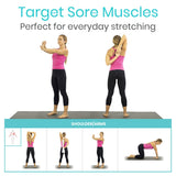 Vive Health - Stretching Workout Poster, 52 Full-Color, Laminated