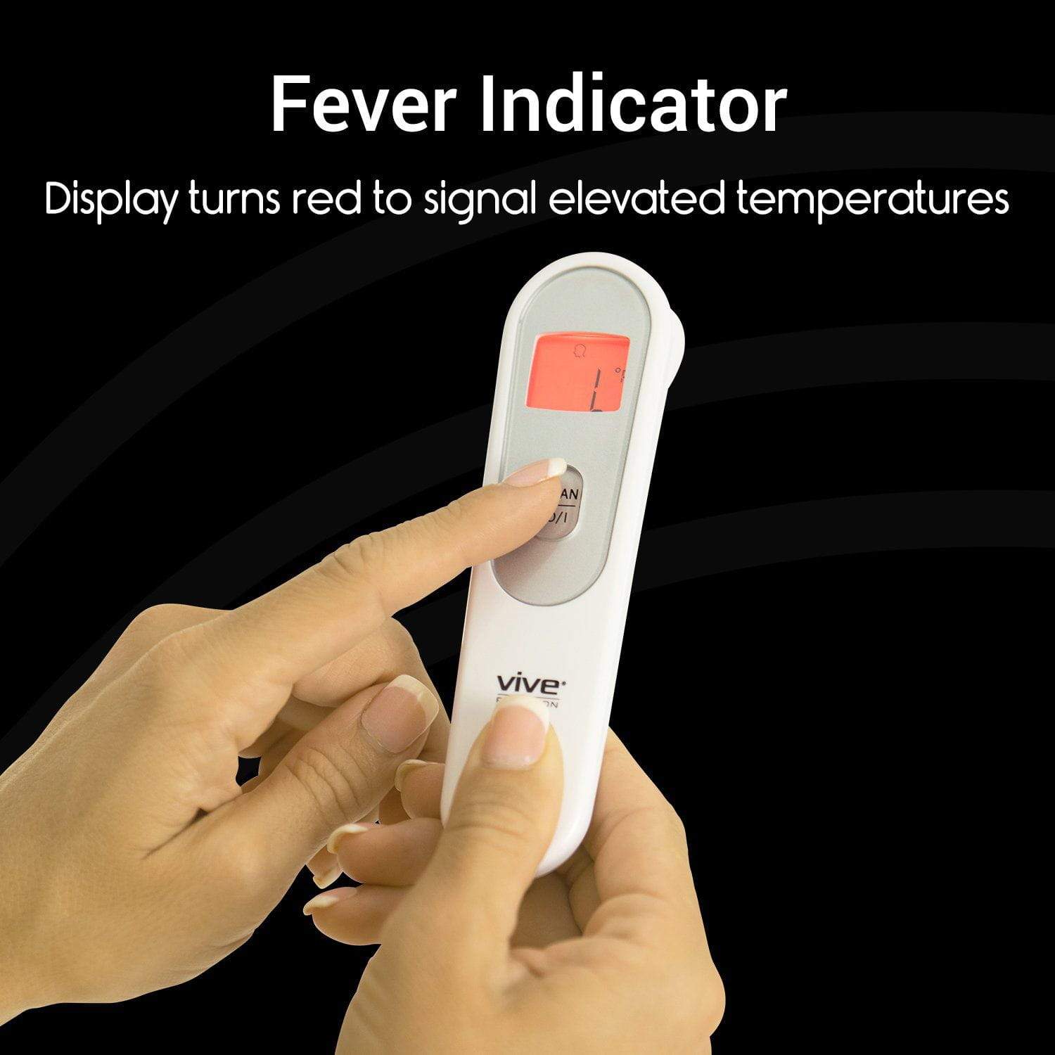 Vive Health - Non Contact Infrared Thermometer with Backlit Screen and Temp Memory