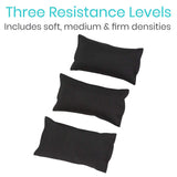 Vive Health - Plush Microfiber, Soft, Medium, Firm with Hand Straps