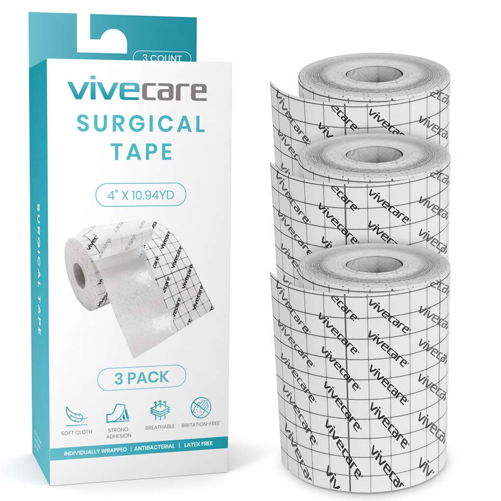 Vive Health - Adhesive Surgical Tape, Latex-Free, 3 Rolls