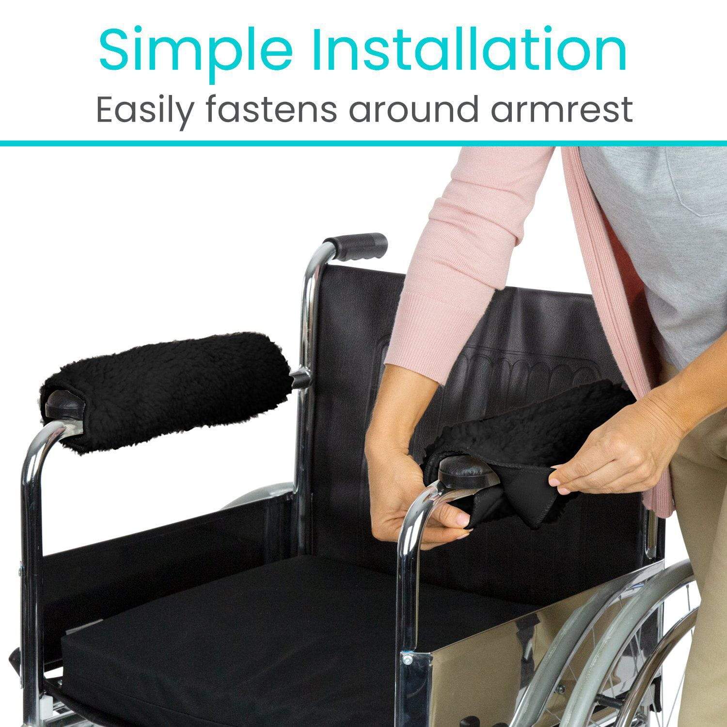 Vive Health -  2PC Sheepskin Wheelchair Armrest Cover