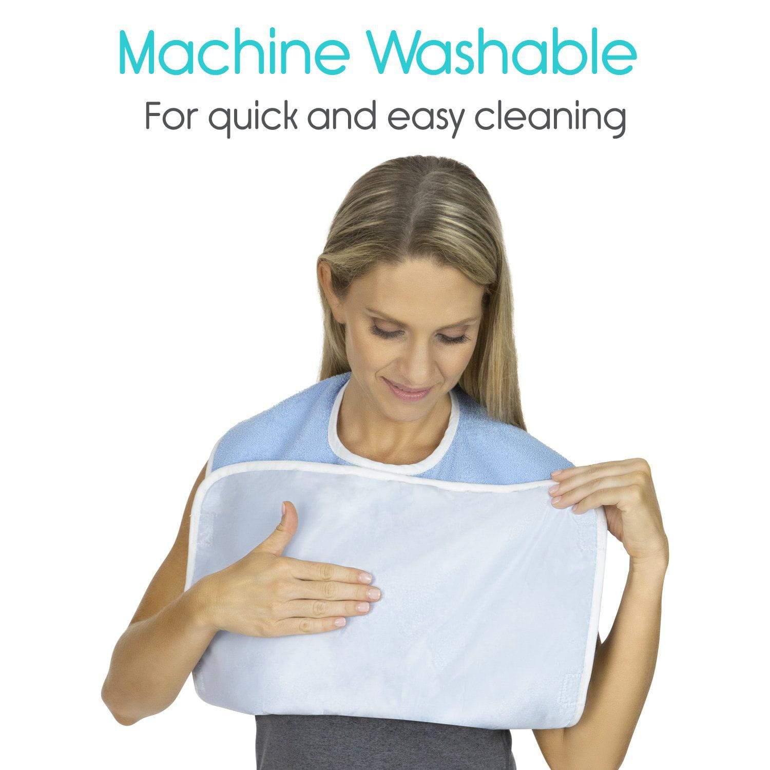 Vive Health - 6-pack, Adult Bibs, 30” x 18", Waterproof Lining, Machine Washable