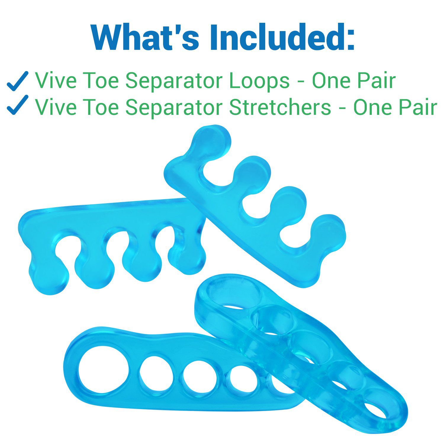 Vive Health - 4Pc Flexible Gel Toe Separators