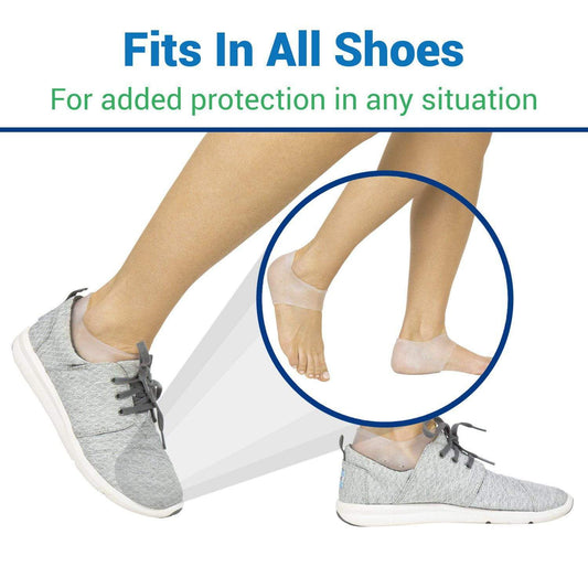 Vive Health - 4Pcs Gel Heel Protectors, Washable Perforated Gel Sleeves