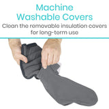 Vive Health - Warming Mittens with Rice Filling, Fleece Material, and Removable Covers, 1 Pair