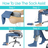 Vive Health - Sock Assist, 2-Piece 23" Shoe Horn, Sock Remover Tab