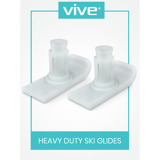 Vive Health -  Heavy Duty Walker Ski Glides 2 Pack