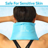 Vive Health - Contoured Neck Ice Pack, Flexible Hot/Cold 6" x 10", Nontoxic with Elastic Strap