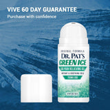 Vive Health - Dr. Pat’s Green Ice CBD Cream, Full Spectrum, Made in USA, 3.4 oz Pump